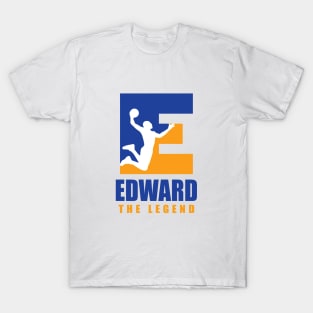 Edward Custom Player Basketball Your Name The Legend T-Shirt